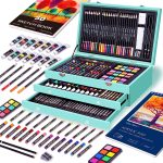 175 Piece Deluxe Art Set with 2 Drawing Pads, Acrylic Paints,Crayons,Colored Pencils,Paint Set in Wooden Case,Professional Art Kit,Art Supplies for Adults,Teens and Artist,Paint Supplies - Image 4